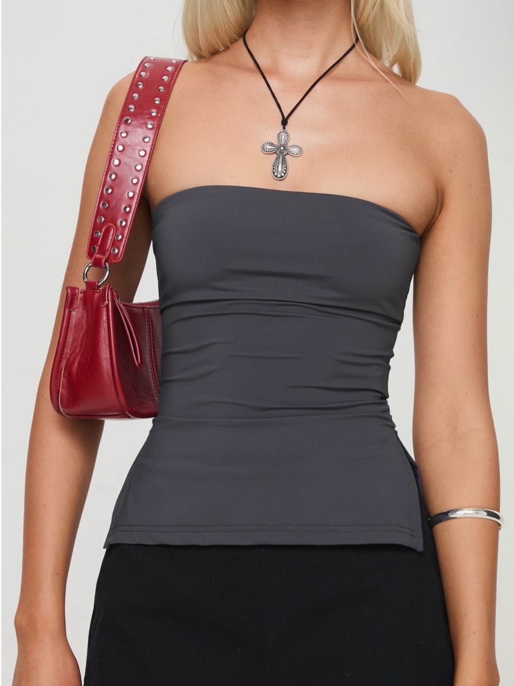 Princess Polly strutter foldover strapless top